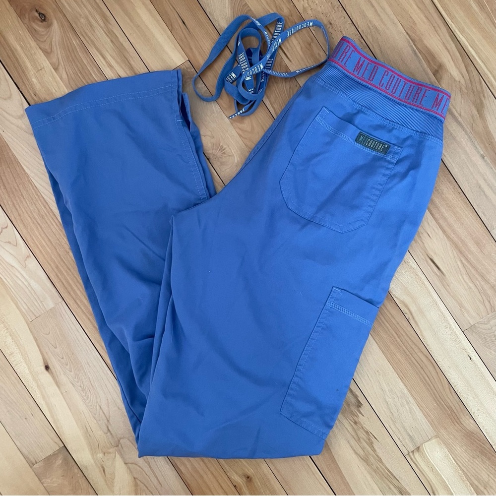 *24hrs only!* Med Couture S ceil blue scrub pants